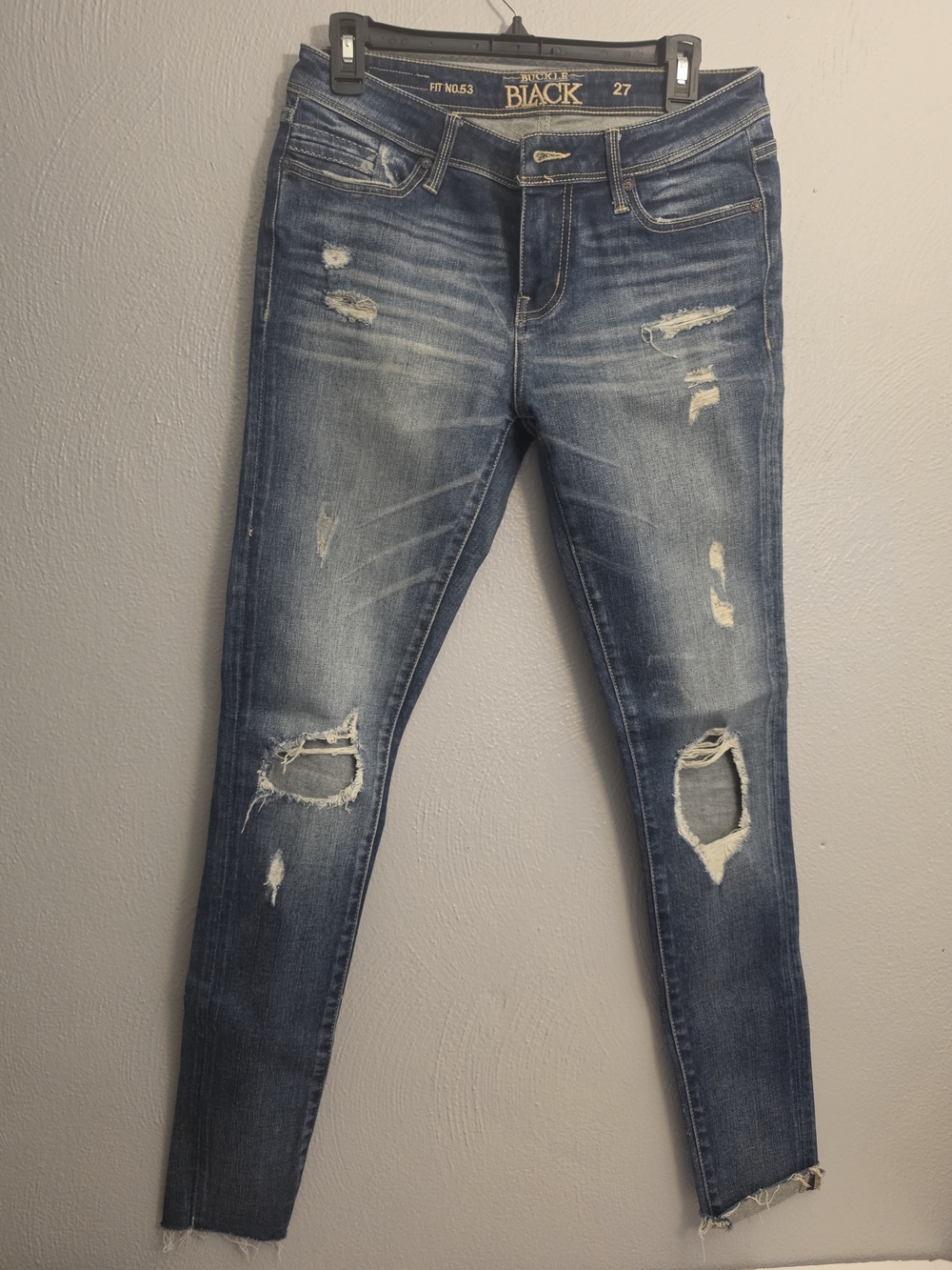 Buckle Black Brand Distressed Blue Skinny Jeans - Women